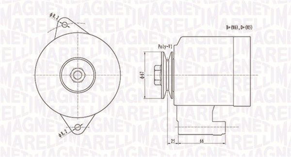 MAGNETI MARELLI Генератор 063731472010